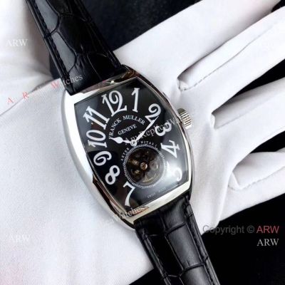New Replica Franck Muller Aeternitasi Watch SS Black Tourbillon Face